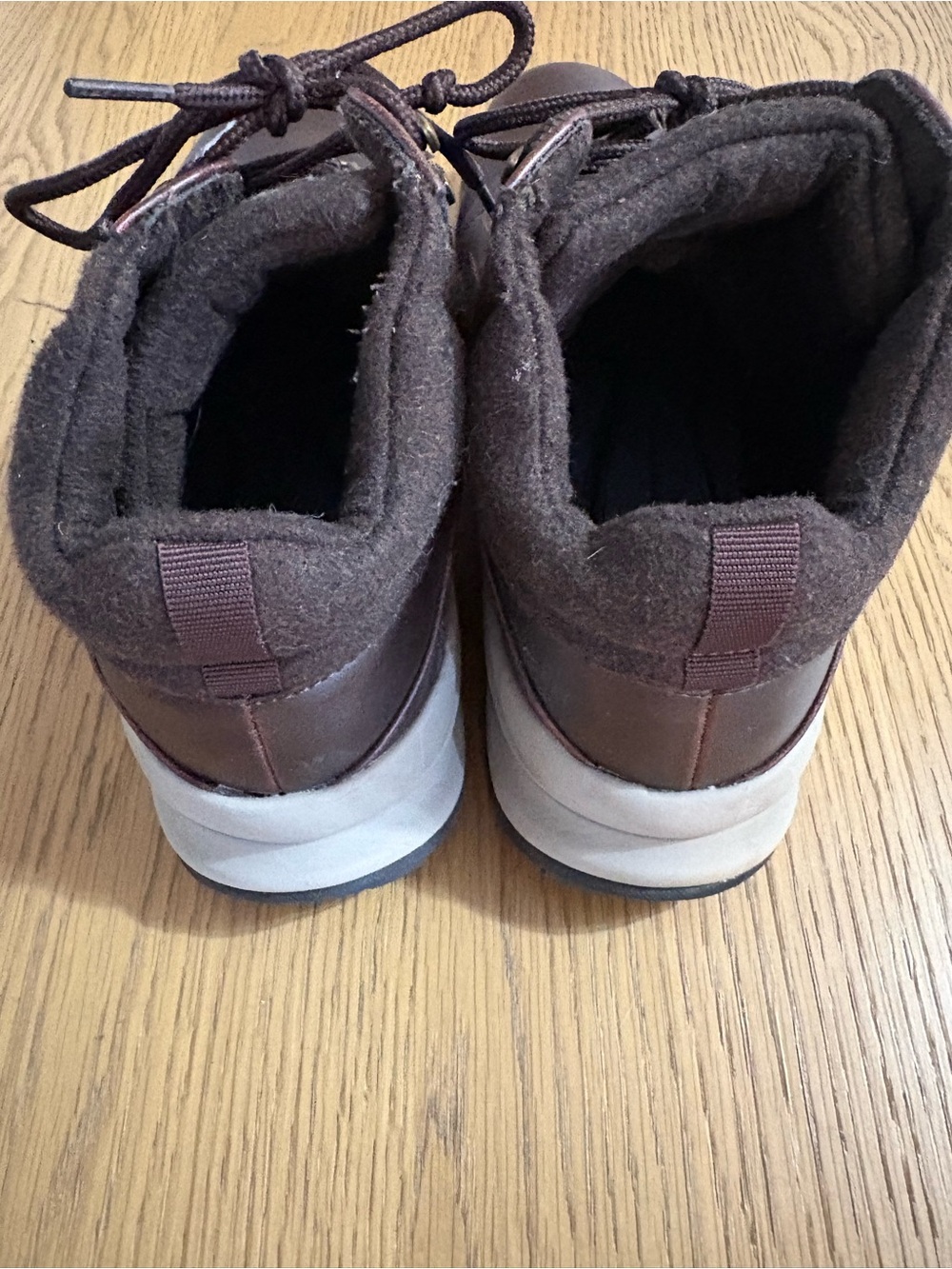Khombu Brown Leather Lace-Up Hiking Boots - Picture 7 of 10